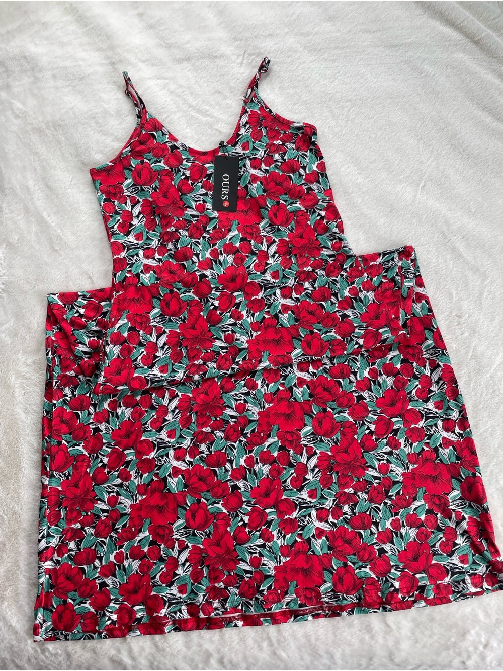 NWT Red Floral Maxi Dress